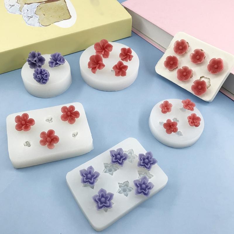 Wiederverwendbare blumenförmige Silikonform Wiederverwendbare Bastelformen Geeignet für handgefertigten Schmuck und Schreibtischdekorationen