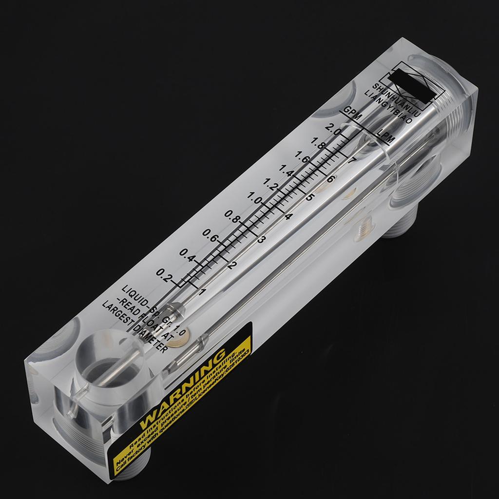 Panel Type Glass Liquid Flowmetre Water Flow Measuring Meter 0.2‑2GPM 1‑7LPM