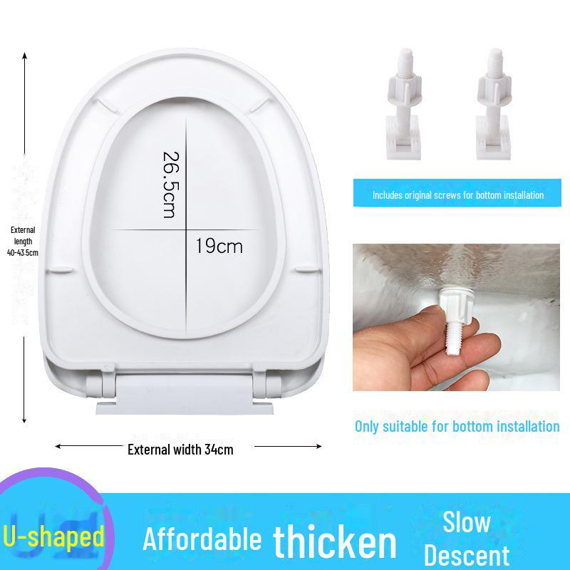 Universal U-shaped/V-shaped Toilet Seat Cover and Accessories