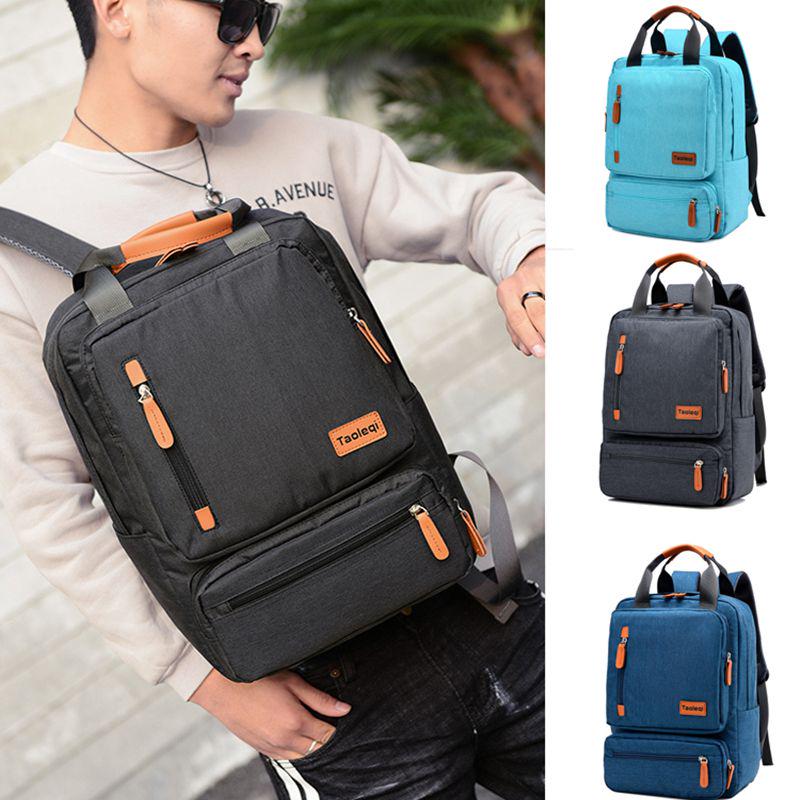 Canvas Men Women Backpack Unisex Largecapacity Schoolbag Laptop Bag Travel