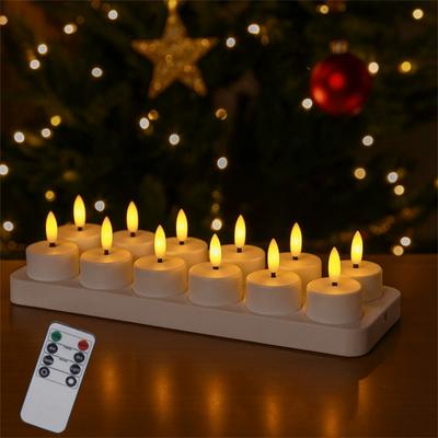 4-12 Stück LED flackerfreie Kerzenlicht batteriebetrieben LED kreative Kerzen Teelichter Halloween Weihnachtsfeier Dekoration Kerzenlicht