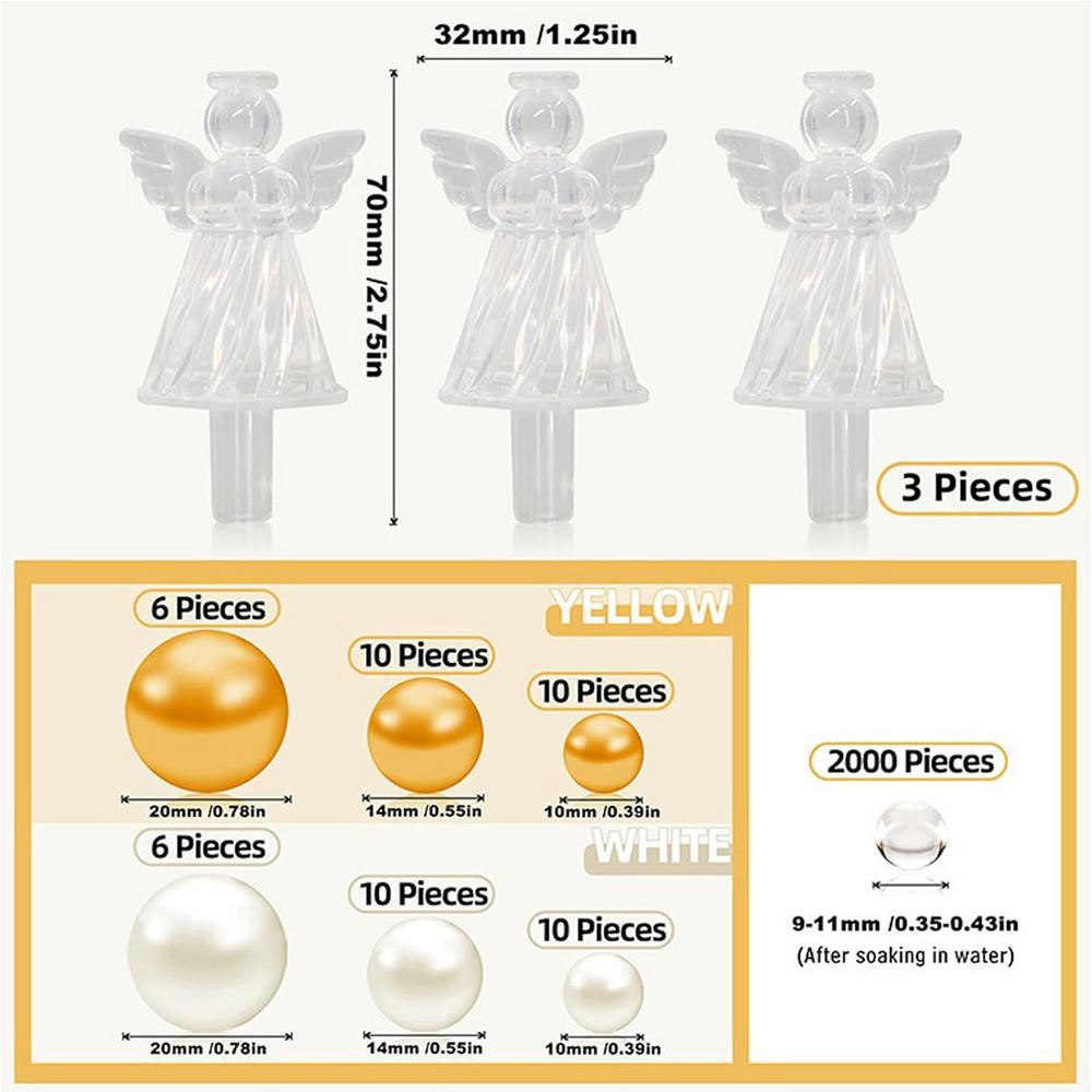 

Vase Decor Filler Faux Angel Vase Filler Decoration Easter Table Faux Pearl Decoration For Centerpieces Wedding Home Tabletop