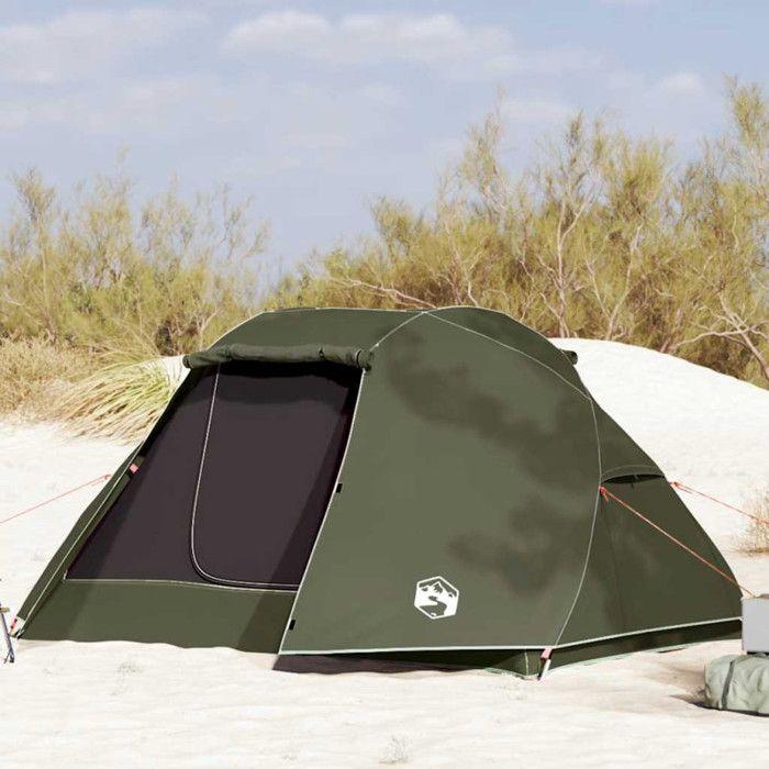 Tente de pêche - VIDAXL - 5 personnes - Imperméable - Vert olive