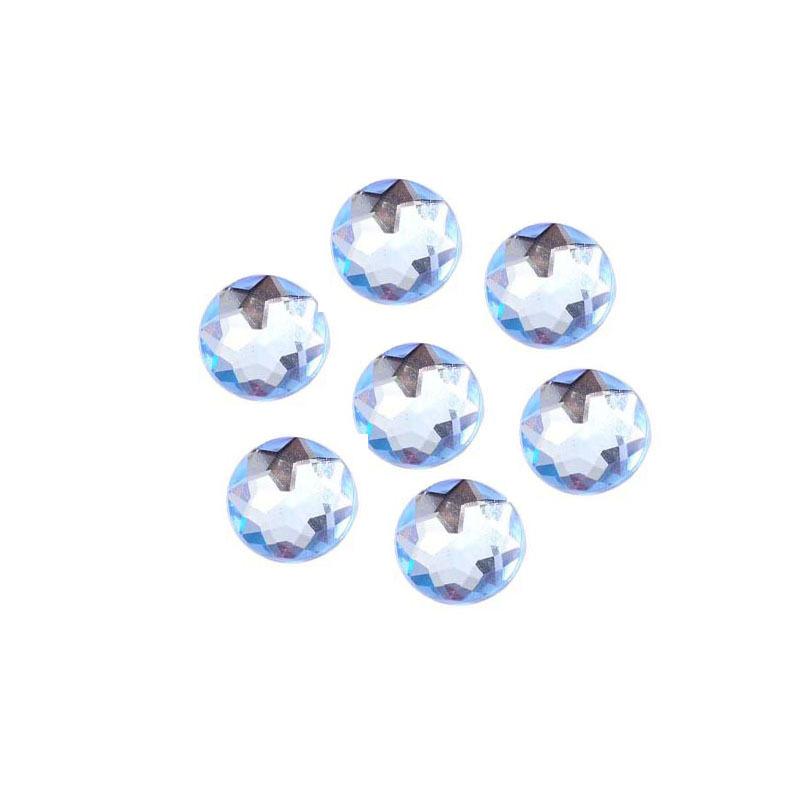 Acrylic Chamfered Flat Bottom Diamond Diy Jewelry Accessories, Round Satellite Silver-Plated Diamond Diy Beauty Loose Bead Accessories