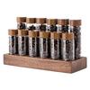 Wooden Holder Coffee Beans Storage Tube 12 Testing Single Dose Coffee Bean Glass Container Wooden Stand