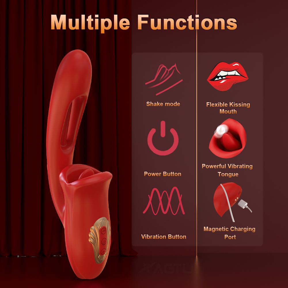 Tapping Vibrator for Women Tongue Licking Clitoris Stimulator Vagina Vibrator Oral Sex Toy for Women Female Masturbation