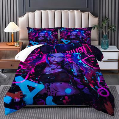 3pcs Game Style Cool Bedding Set Super Soft and Breathable Fabric Easy Care Breathable Durable Wrinkle-Resistant