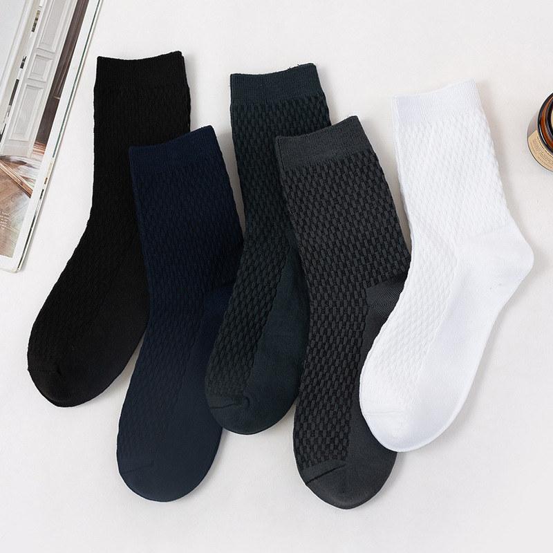 

5 пар высококачественных мужских носков из бамбукового волокна, деловые дышащие дезодорирующие компрессионные носки для мужчин 5 Pairs