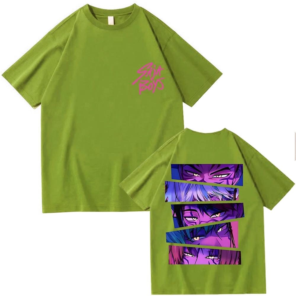 Kpop Demon Hunter Saja Boys T-shirt Harajuku O-neck Casual Anime T-Shirt Tops Unisex