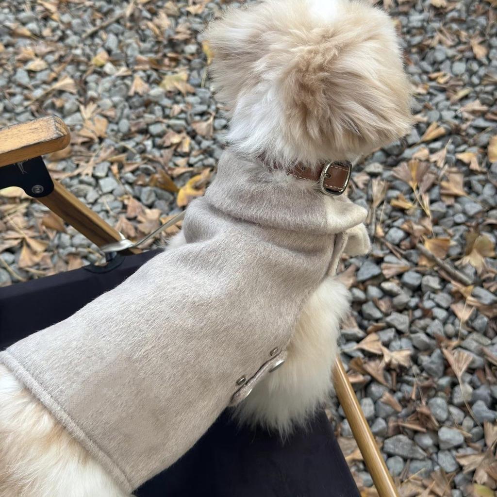 Haustier Hund Kleidung Herbst und Winter winddicht einfach lässig Trenchcoat klein und mittel Haustier Xisch Malteser Yorkshire