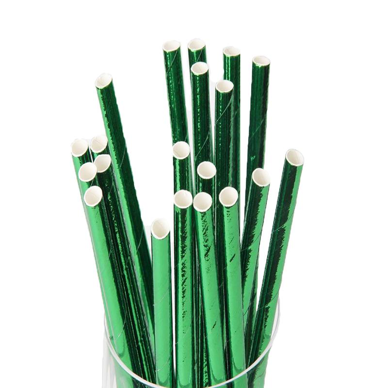 25 buc Paie de Băut de Unică Folosință din Hârtie Colorată, Folie Aurie/Argintie Curcubeu, Decor de Crăciun, Nuntă, Zi de Naștere, Articole de Petrecere