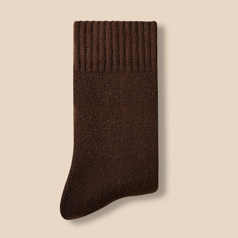 Women's Autumn and Winter Plush Thickened Warm Heat Storage Sweat Absorption Mid Calf Socks
