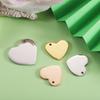 Engravable Heart-Shaped Mirror Pendant - Stainless Steel Jewelry Accessory (17*19mm/22.5*25mm)