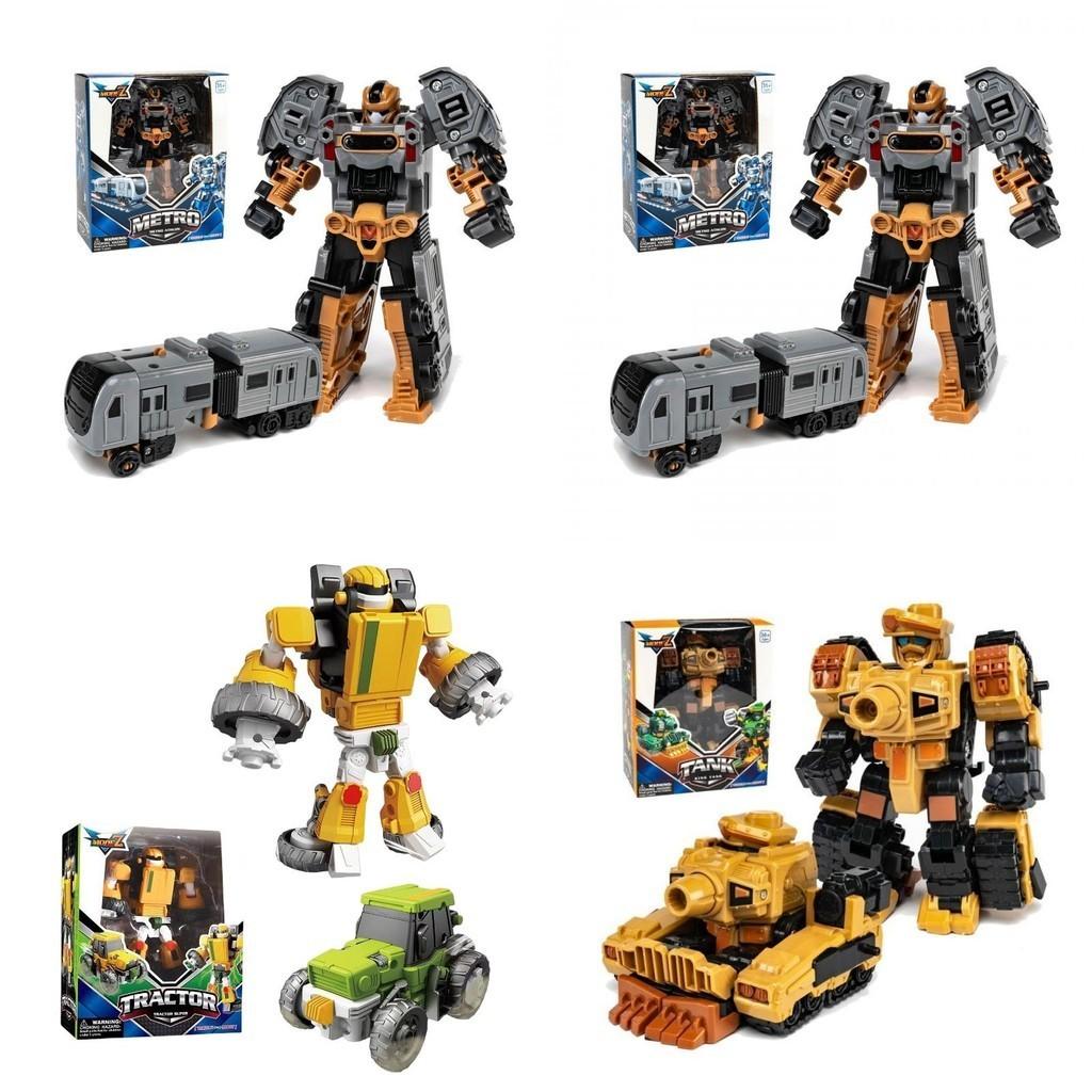 Transforming Car Robot Mech Action Figure Toy Cartoon Collectible With Puzzle Assembly Plastic Material