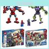 Superheld Spider-Man und Grüner Magie-Mech Kampf 296 Teile