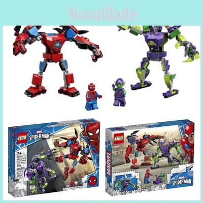 Superbohater Spider-man I Zielony Magiczny Mech Bitwa 296 Klocków