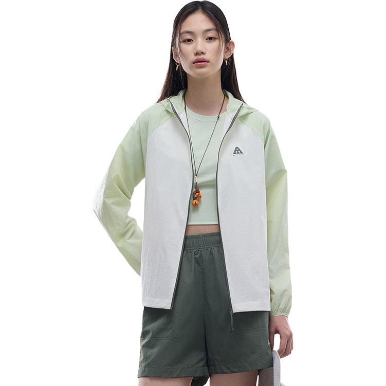 

Anta Outdoor Series Color Block Zipper Hooded Versatile Casual UV Resistant Wear Women outerwear 962526603-1