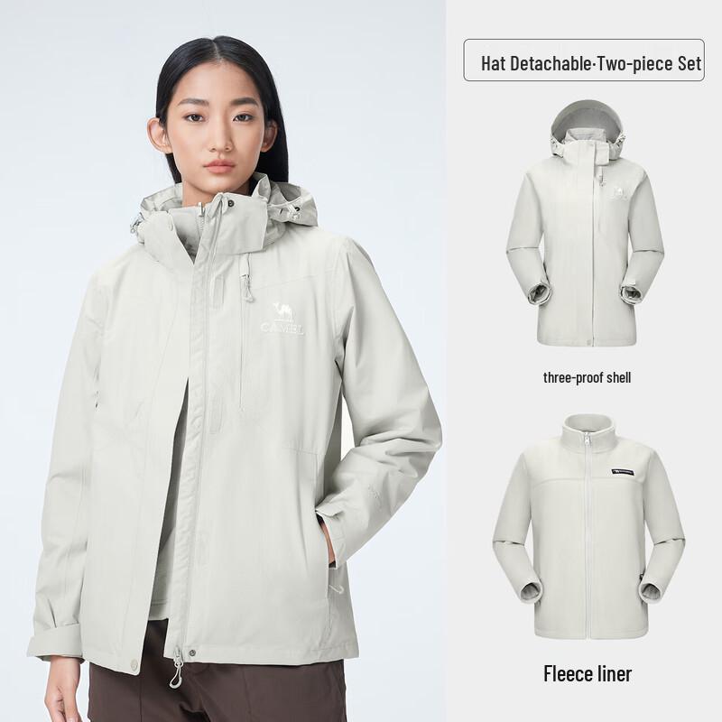 Camel Women s 3-in-1 Fleece-Lined Outdoor Jacket S