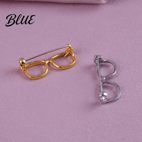 Anti Oxidation Clothing Pin Alloy Glasses Brooch for Men Women Eyeglasses Shape Lapel Casual Pins Pin Decorative Accessory Suits Shirts Sweaters