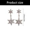 Perfect Gift Pair of Snowflake Tassels Earrings with Zircon Accents for Birthdays Holidays Special Event Women Elegant Jewelry