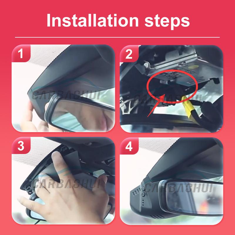 Plug and Play Dashcam 4K 2160P 77mm for Volkswagen VW Passat B8 CC Allspace Atlas Golf Arteon Sharan Magotan Dash Cam Car DVR