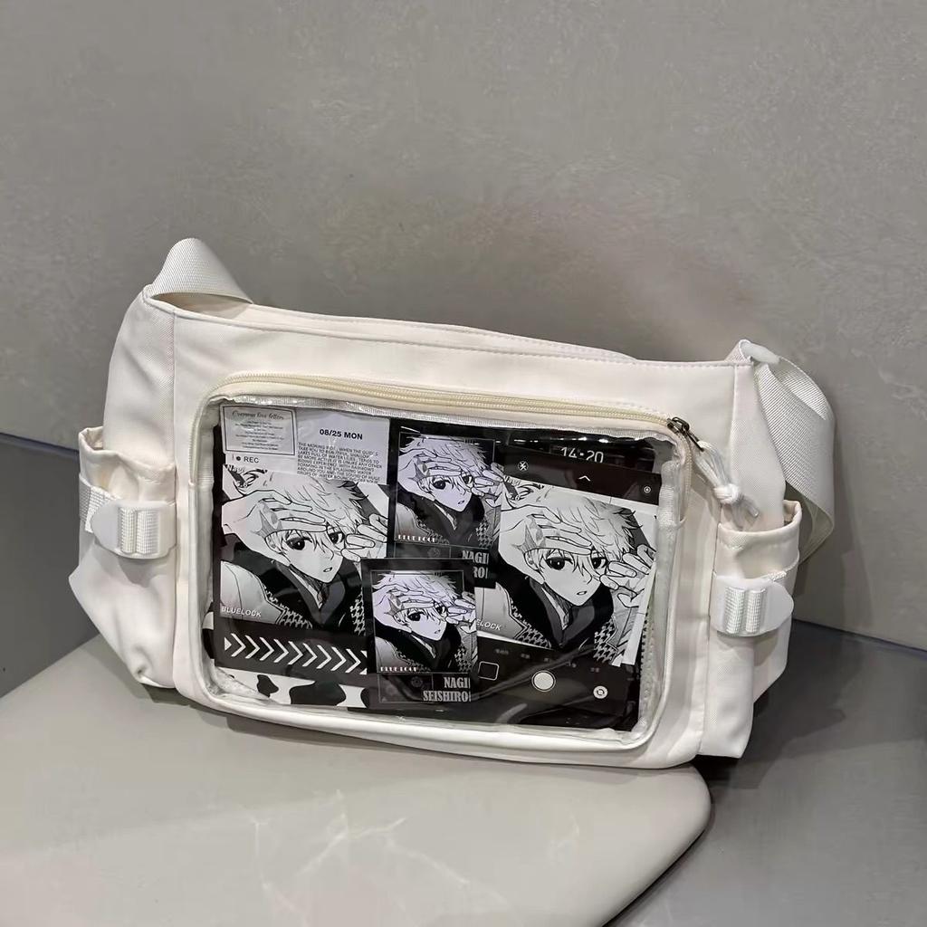 Campus Versatile Simple Solid Color Shoulder Crossbody Postman Bag for Girls Ulzzang Diy Ita Bag JK Uniform Y2K Dolls Bag