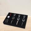 Plush Watch Display Trays Featuring 12 Grids For Organized Jewelry Presentation Luxury Flannel Jewelry Display Box