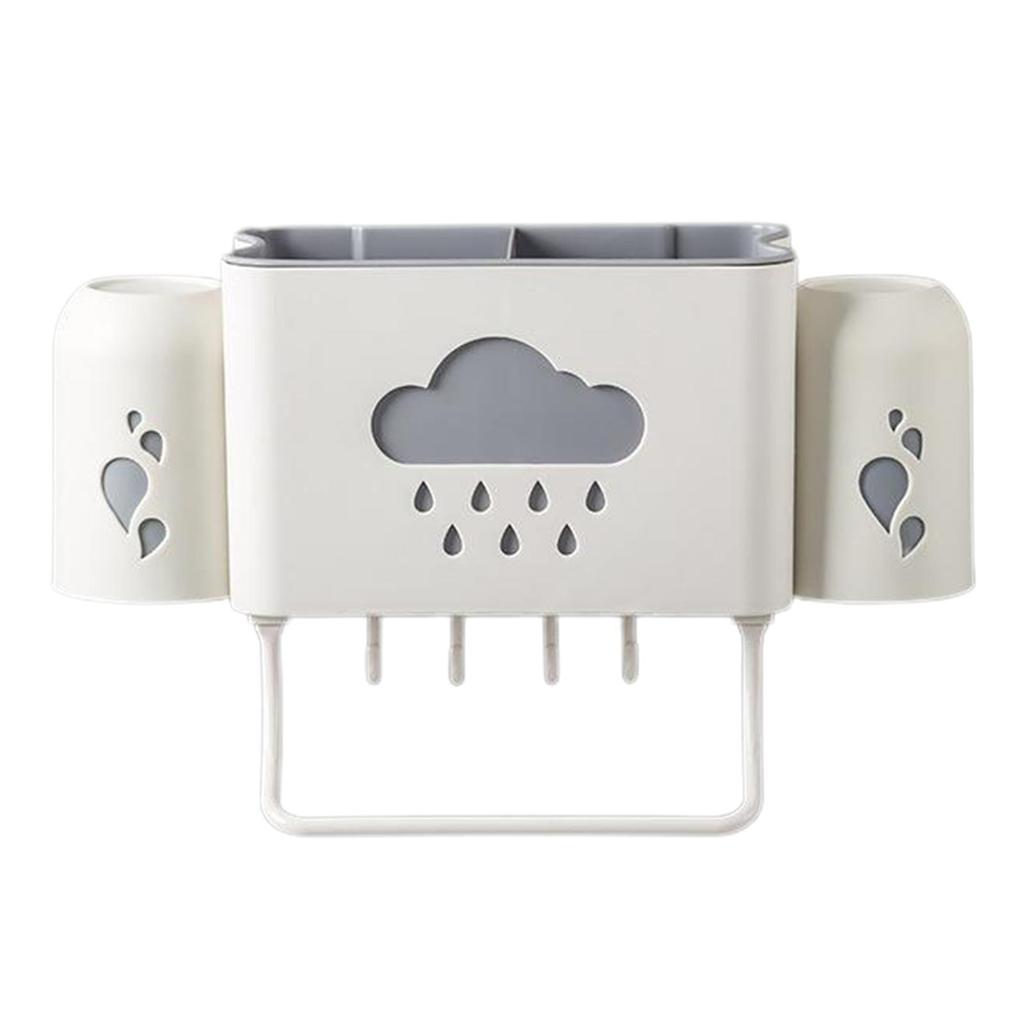 Kitchen Bathroom Toothpaste Rack Holder Shelf NO Drilling Waterproof, and Rain Pattern