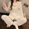 Spring and Autumn Women's Tulip Flower Pajamas Homewear Set of Girls Sweet Lace Long-Sleeved Senior Sense Pajamas Homewear