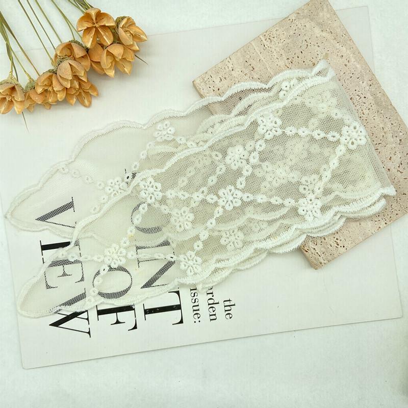 

Французский кружевной вышитый шелковый шарф-повязка на голову - аксессуар для волос Fairy Ribbon