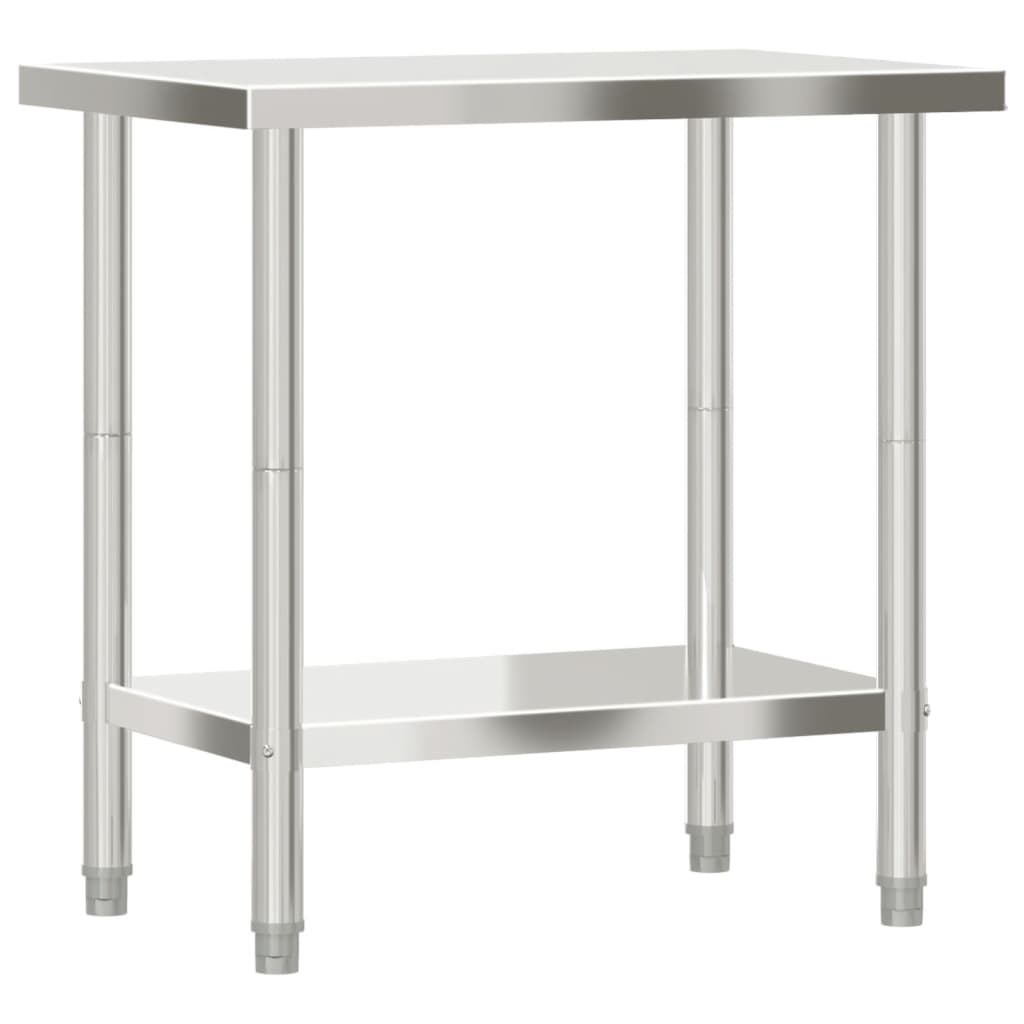 Vidaxl Kuchenny Stół Roboczy, 82,5X55X85 Cm, Stal Nierdzewna