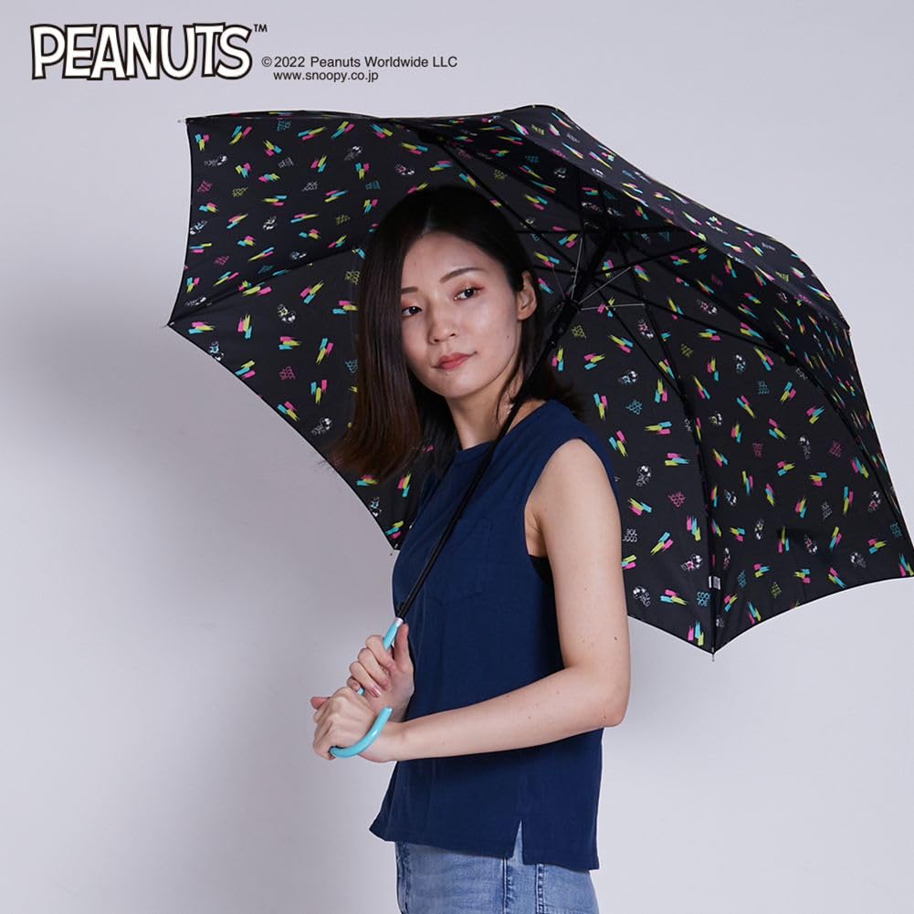 Ogawa Women's Snoopy Peanuts Neon Cool Umbrella, 60cm, 7 Ribs, Jump Style, 90528