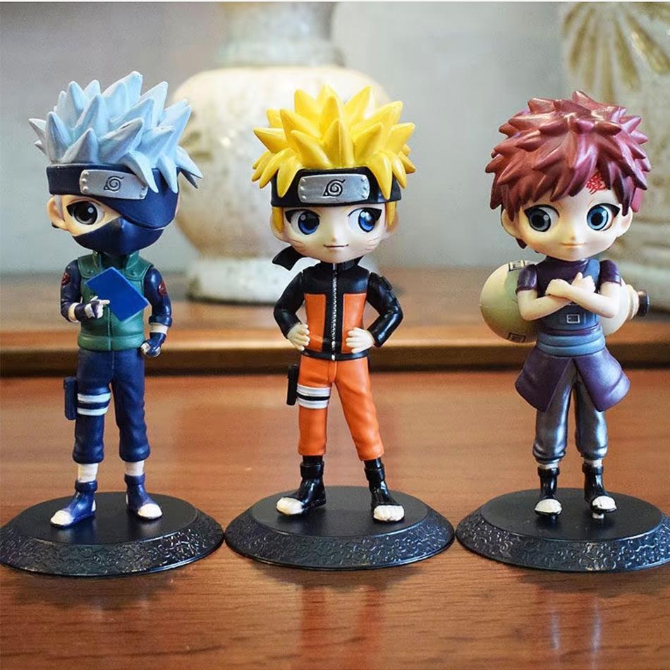 Anime Naruto  Figure 6pcs/set Shippuden Uchiha Sasuke Hatake Kakashi Namikaze Minato Action Figure Collection Model Toys Gifts