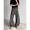 Men's Mid Rise Washed Cat Whisker Barrel Jeans Loose Wide Leg Denim Pants American Vintage High Street Y2K Casual Four Seasons Long Trousers