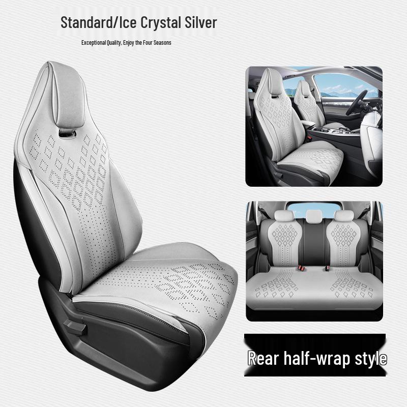 Hao Yue PRO Full Leather Car Seat Cushion - Universal, Four Seasons, Half-Pack
