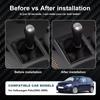 Real Soft Carbon Fiber Sticker For Volkswagen Polo 2002 2003 2004 2005 2006 2007 2008 2009 Car Manual Gear Shift Outer Frame