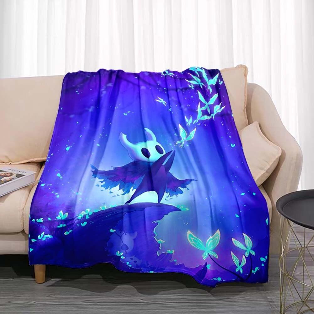 Hollow Knight deka Herní flanel Novinka Hřejivý flanel z mikrovlákna Odolný pro děti i dospělé Cestovní přehoz na pohovku