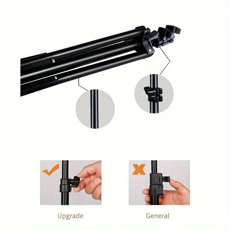 Metal Aluminum Alloy Portable Photography Tripod Light Stand with 1 4 Screw for LED Ring Light Softbox Phone Camera