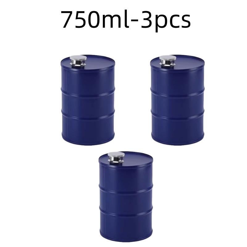 1Pc 25oz Water Bottle Drums Whisky  Portable Stainless Steel Hip Flask