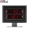 2 In 1 Car LED Digital Gauge Water Temperature + Voltage Meter Universal Car Accessories with Temp Sensor For 12V 24V Vehicle Coolant Temperature 4