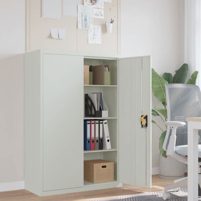 VidaXL Armoire de bureau 90x40x140 cm Acier Gris