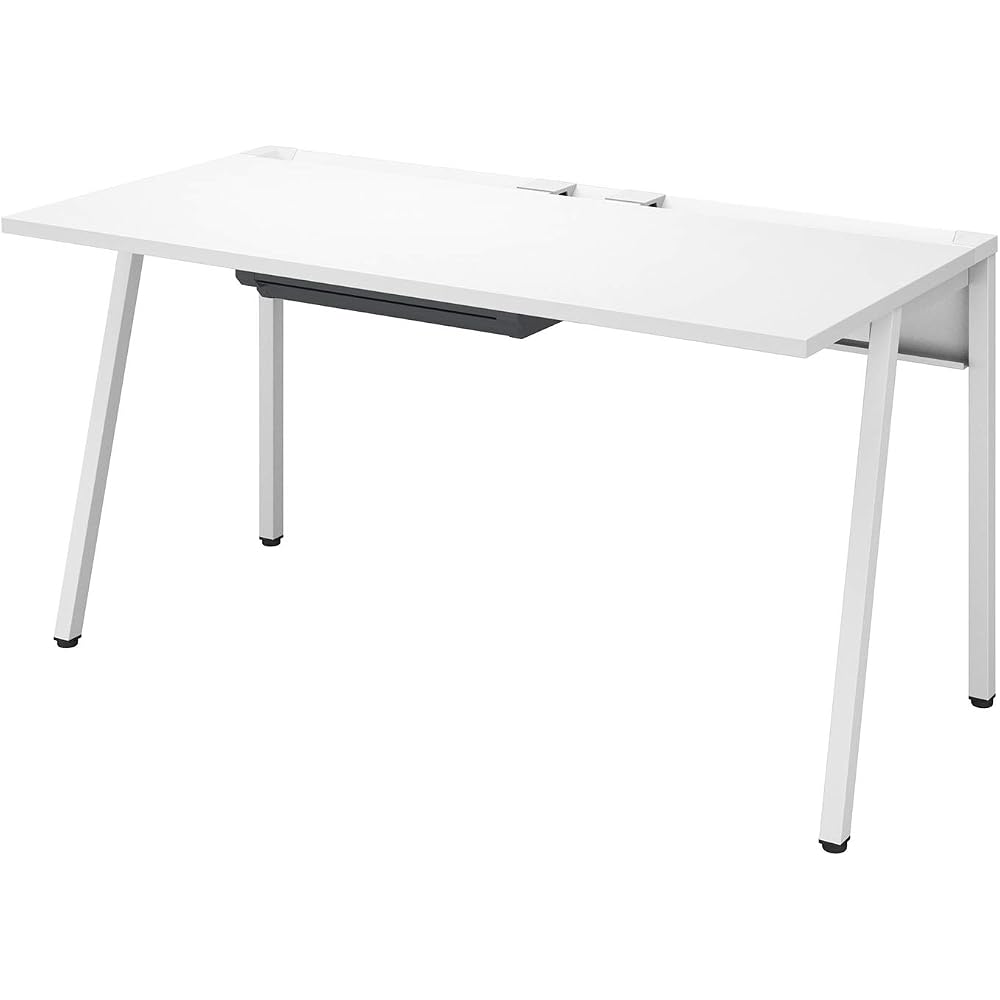 Office Desk Kokujoline Flat Desk Work Desk White Width 140 x Depth 70 cm [3 Packs] DLE-H1407-WHWH...