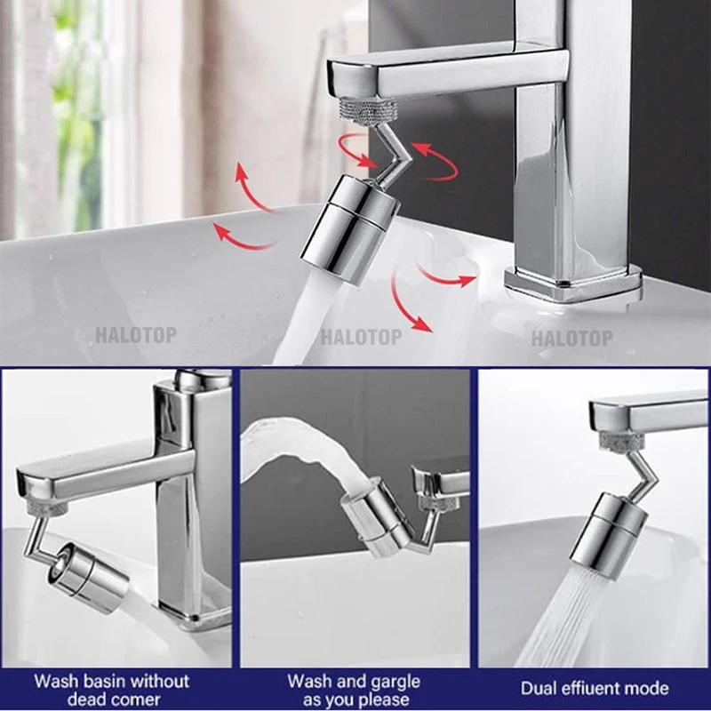 720° Rotation Faucet Extender Universal Splash-proof Saving Faucet Sprayer Head Bathroom Kitchen Extender Adapter