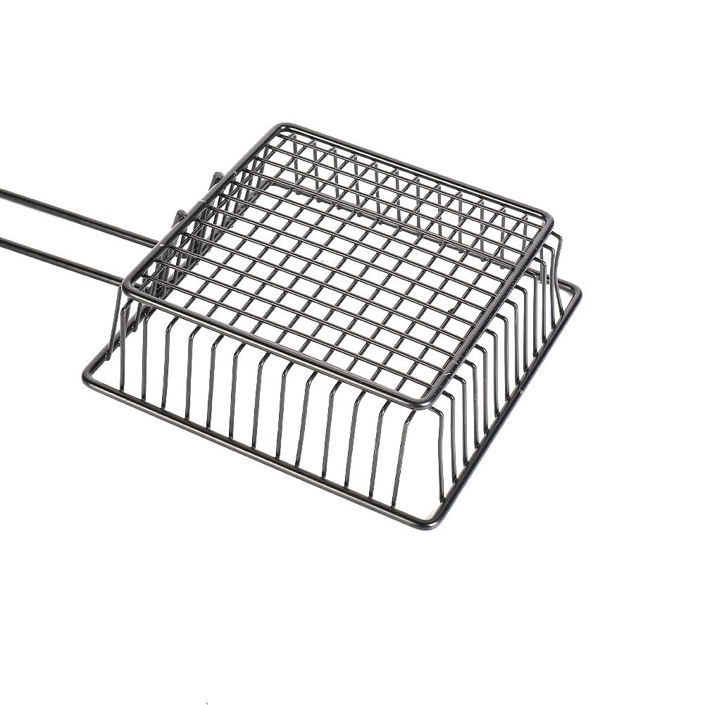 4PC Stainless Steel Frying Basket Multifunctional Mini French Fries Frying Basket Creative Square Oil Separated Frying Basket