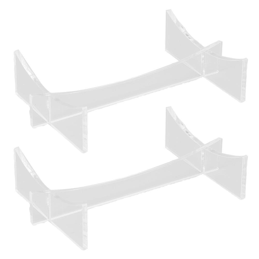 2 Pcs Transparent Acrylic Display Holder 15x8.9x3.4cm Sports Ball Display Stand Retail Display