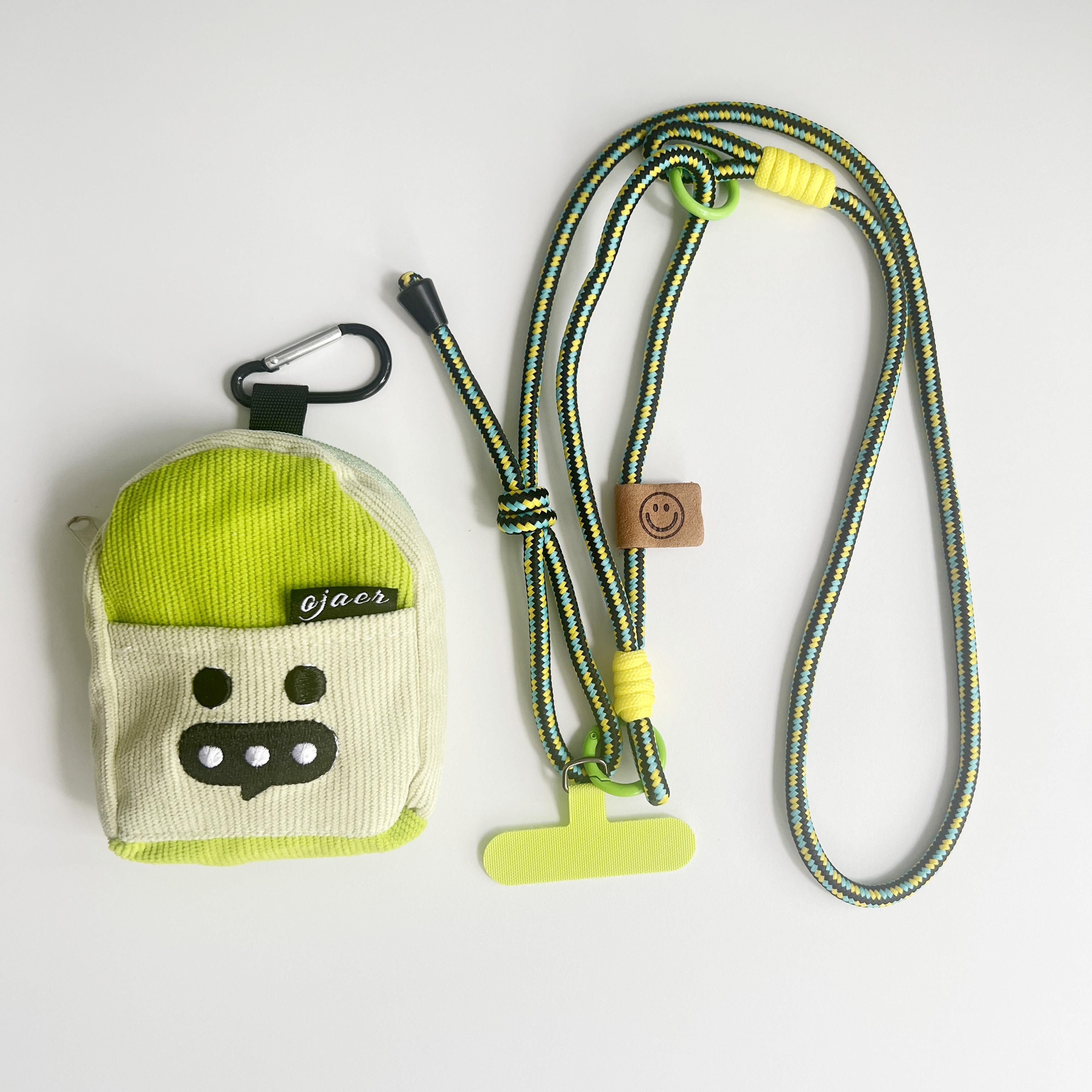 

DIY Simple And Adjustable 2-in-1 Mobile Phone Lanyard, Wrist Short Lanyard, Headphones, Small Change Mini Accessory Bag, Pendant Polyester / Nylon