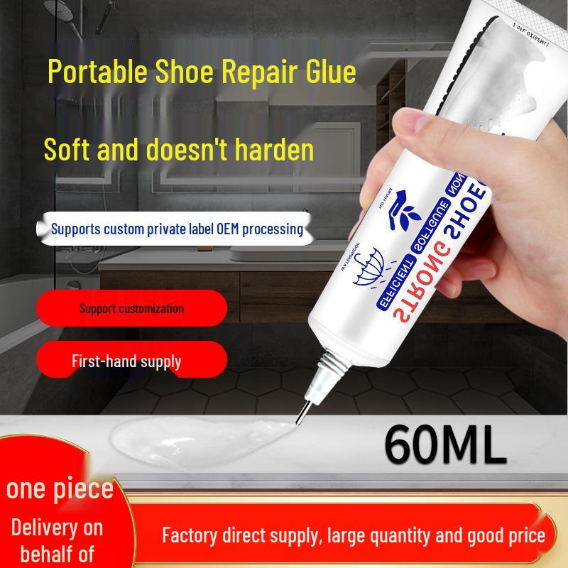 

15ML Waterproof Shoe Repair Glue with Needle Tip for Universal High Viscosity Bonding of Sports, Leather, and Canvas Shoes Strengthened White Tube 60ML (Chinese) прозрачный