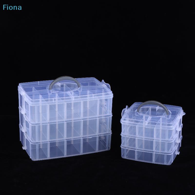 15/18/24/28/30/36 Grids Clear Plastic Compartment Box Screw Tool Storage Boxes,Jewelry Earring Case Container