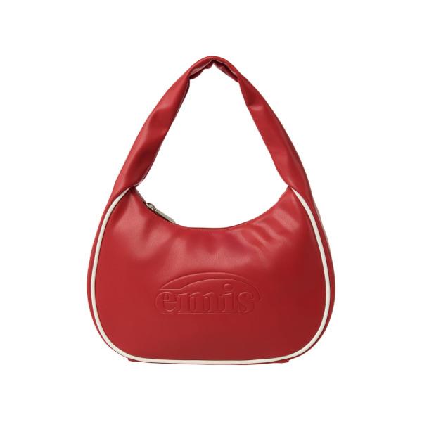EMIS Embossed Logo Hobo Bag (Navy, Red)