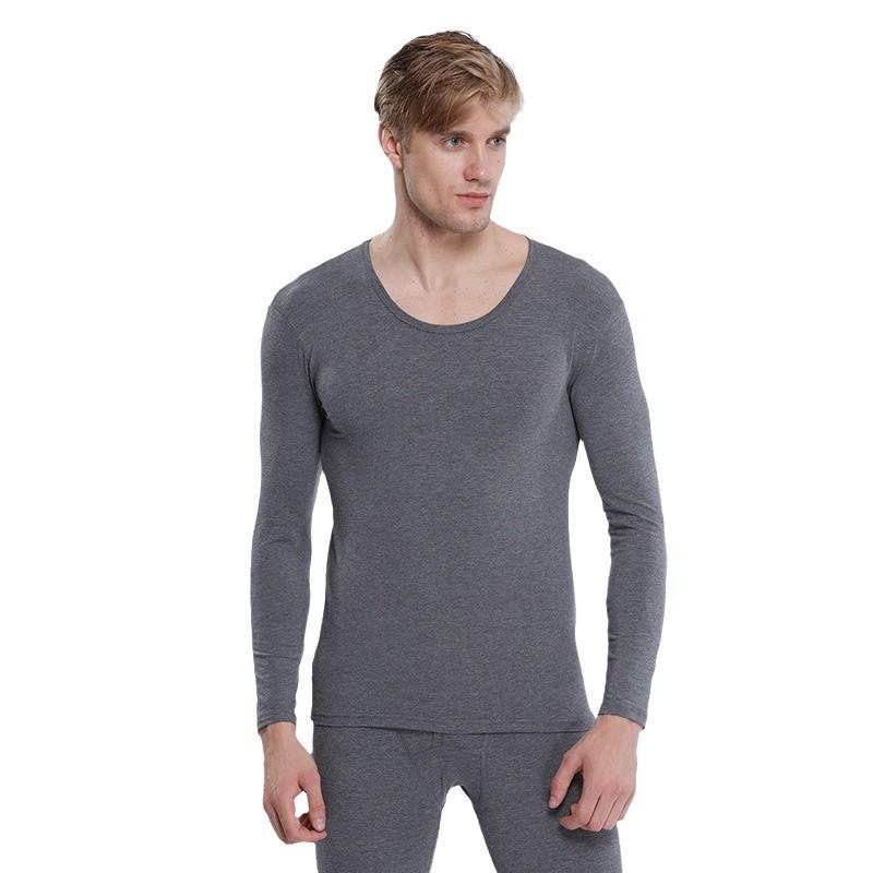 Men's Plus Size Thermal Cotton Underwear Set for Autumn and Winter